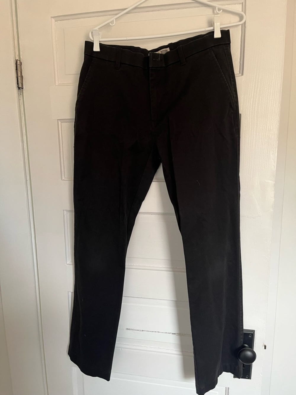 Denver Hayes Black Chinos — Straight Casual Trousers
